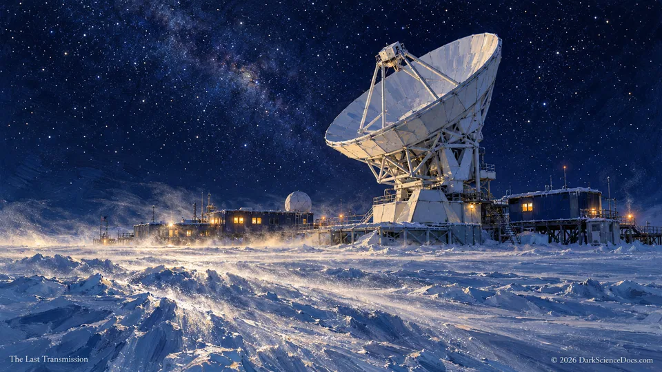 Conceptual science artwork: The South Pole Telescope helped reveal the Phoenix Cluster.