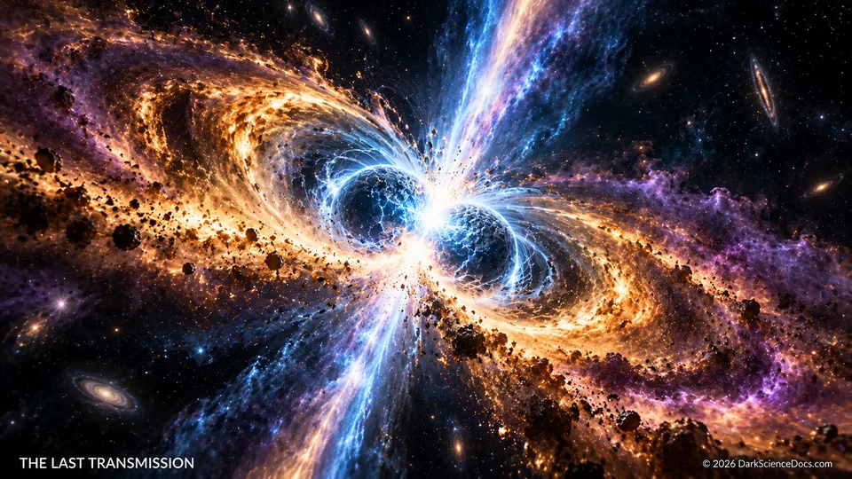 Conceptual science artwork: When neutron stars merge, some of their neutron-rich matter can be expelled into space, where rapid neutron capture produces heavy elements.