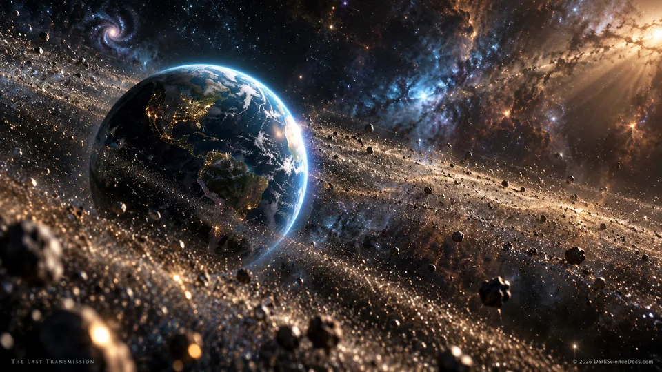 Conceptual science artwork: The solar system moves through an interstellar environment containing material expelled by earlier generations of stars.