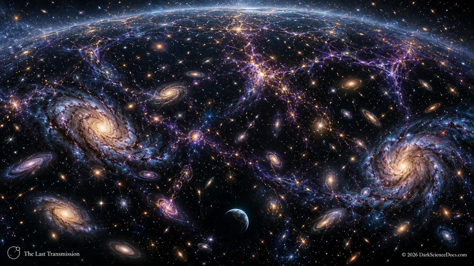 Conceptual science artwork: Every observer has an observable region centered on their own location.