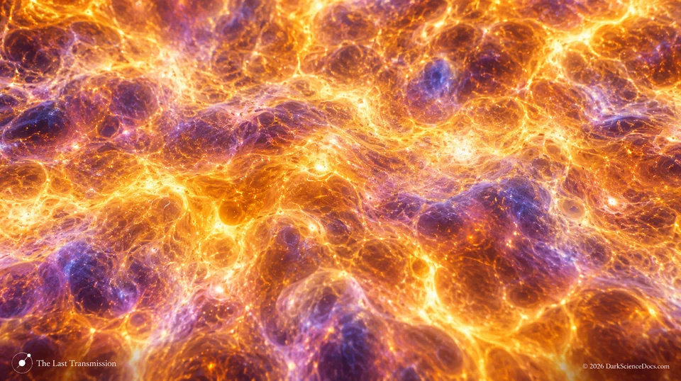 Conceptual science artwork: The hot early universe filled space rather than erupting from a privileged central location.