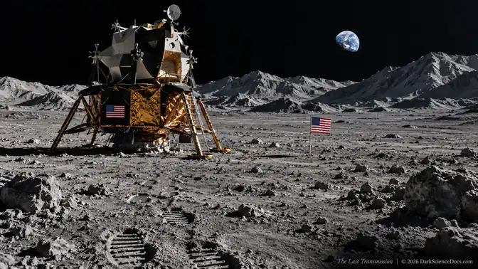 Conceptual AI artwork: An Imagined Apollo-Era Lunar Surface