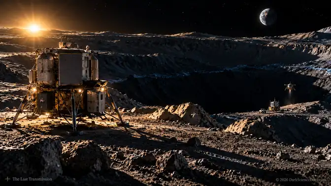 Conceptual AI artwork: Robotic Exploration of Polar Terrain