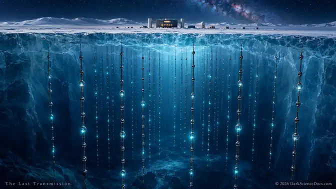 Sensors Beneath Antarctic Ice — conceptual illustration