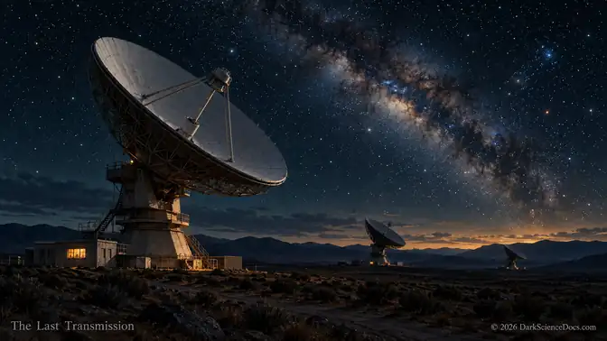 A Telescope Searches a Narrow Window — conceptual illustration