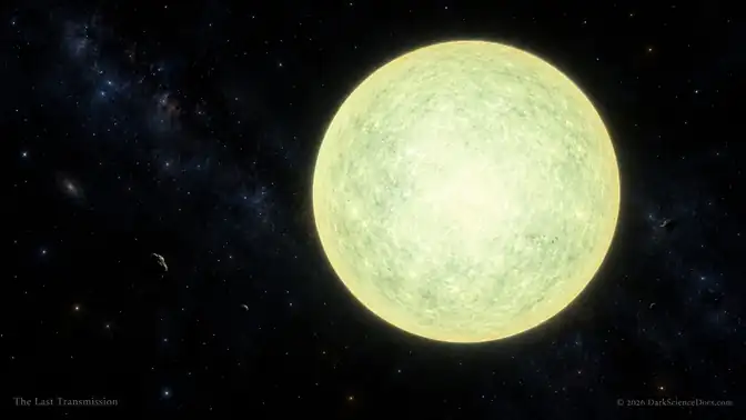 A White Dwarf’s Modeled Green Appearance — conceptual illustration