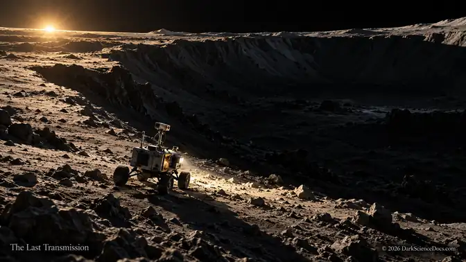 A Scout at the Edge of Lunar Shadow — conceptual illustration