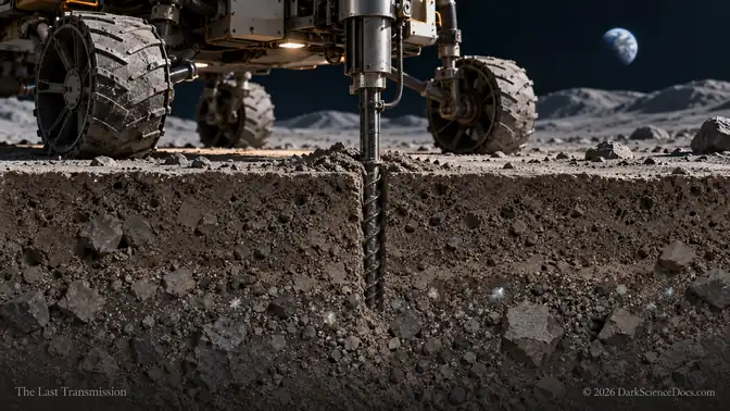 A Rover Examines Subsurface Material — conceptual illustration