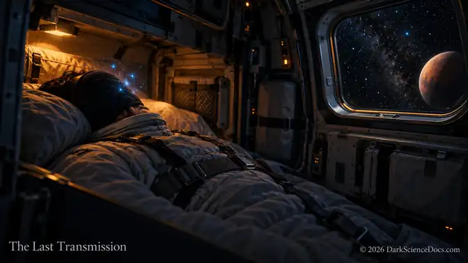 An Astronaut’s Radiation Light Flashes — conceptual illustration