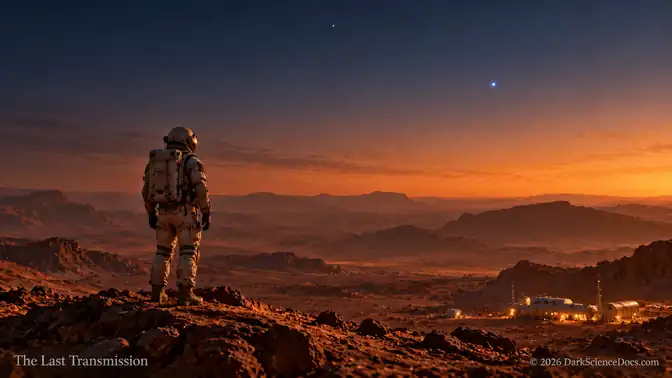 Earth in a Martian Evening — conceptual illustration