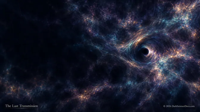 Artist&rsquo;s conceptual view of a very small dark compact region within the early universe&rsquo;s luminous cosmic web