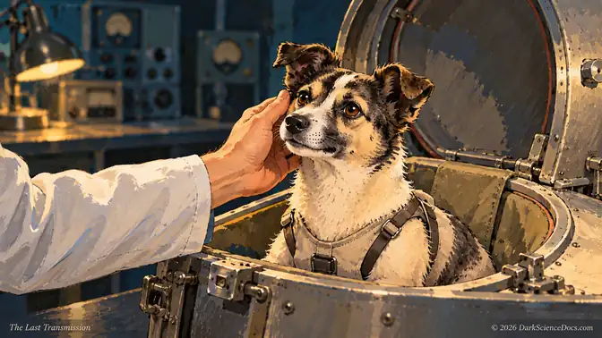 Conceptual AI illustration: The Hand That Could Still Reach Laika