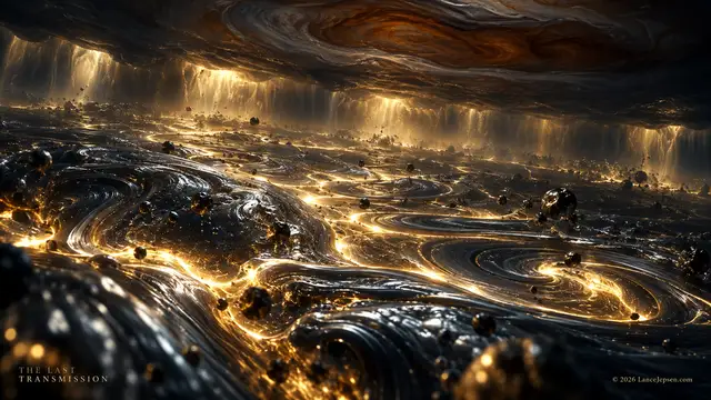 Conceptual cross-section of Jupiter showing deep conducting hydrogen