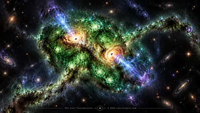 Conceptual pair of active galactic nuclei in a compact Green Pea system