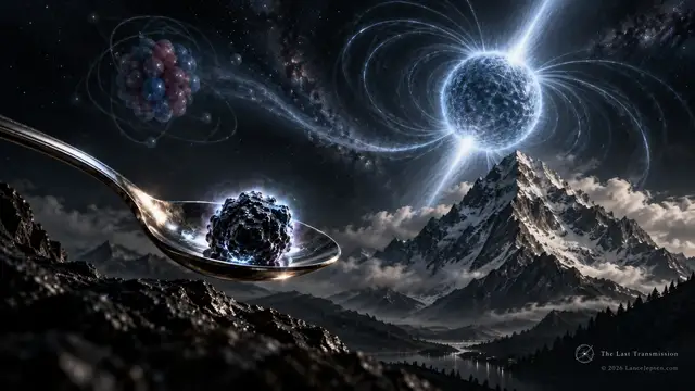 Conceptual comparison between an atomic nucleus and a dense neutron star