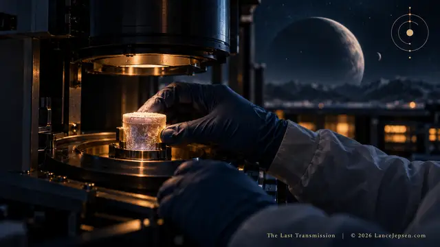 Fictional cold laboratory setup for testing possible Titan and Pluto materials